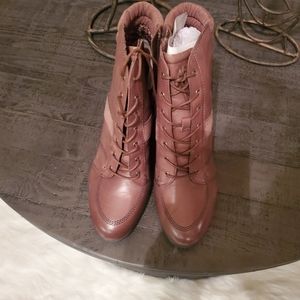 Genuine Leather Wedge Boots